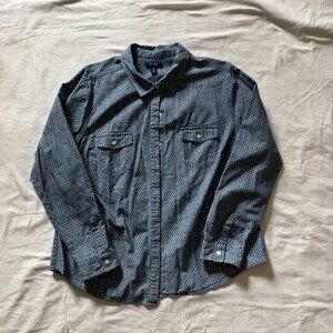 Old Navy Polka Dot Chambray Button Down Shirt – Women’s XL